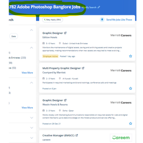 Adobe Photoshop internship jobs in Cochin