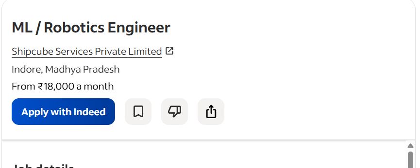 AI ML ROBOTICS internship jobs in Cochin