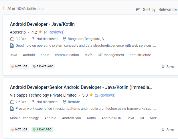 Android internship jobs in Mumbai