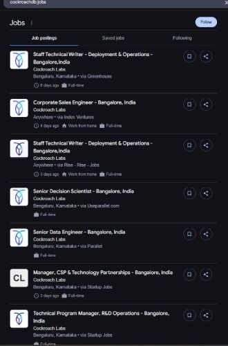 CockroachDB internship jobs in Navi Mumbai