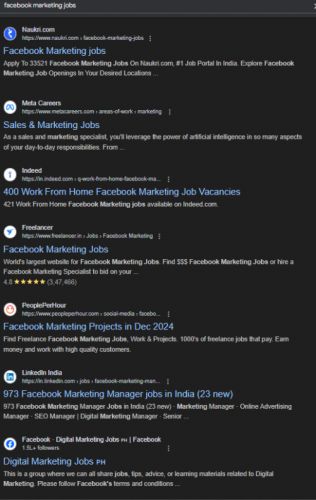 Facebook Marketing internship jobs in Kozhikode