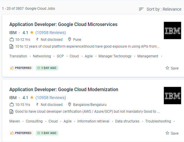 Google Cloud Platform internship jobs in Thrissur