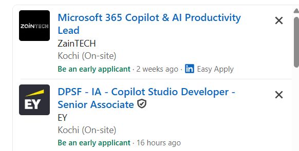 Microsoft Copilot & AI Productivity internship jobs in Thrissur