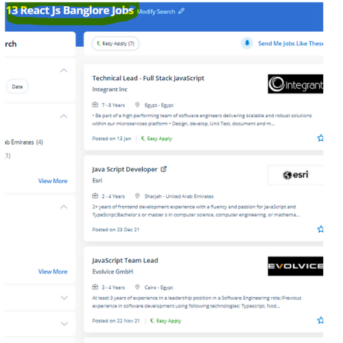React JS internship jobs in Coimbatore