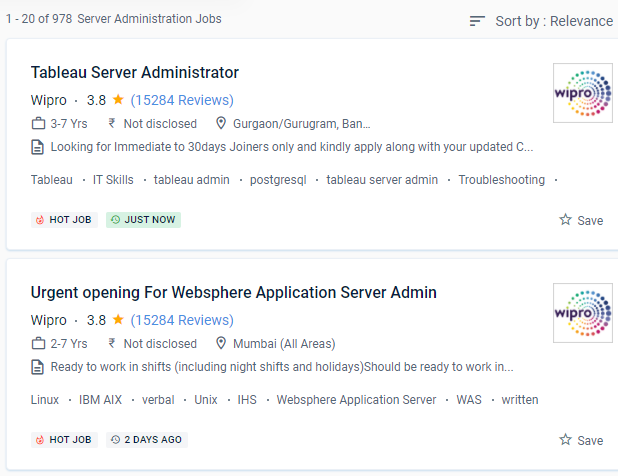 Server Administration internship jobs in Cochin