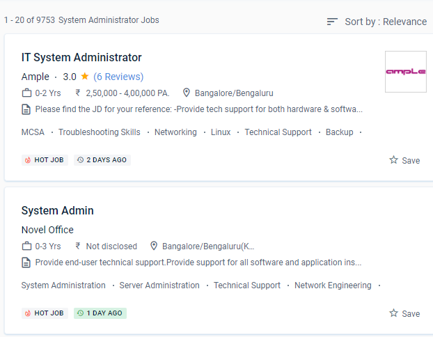 System Administration internship jobs in Kozhikode