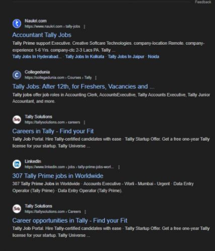 Tally Prime internship jobs in Mumbai